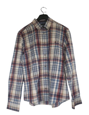 Hackett. Camisa a cuadros
blanco, azul, rojo y beige